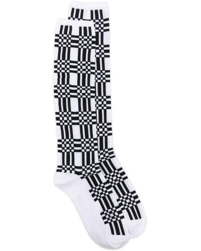 Marni Socken mit Karomuster - Weiß
