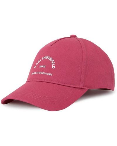 Karl Lagerfeld Rsg Logo-print Baseball Cap - Pink