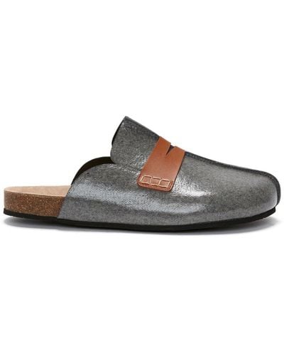 JW Anderson Laminated Felt Loafers - Brown