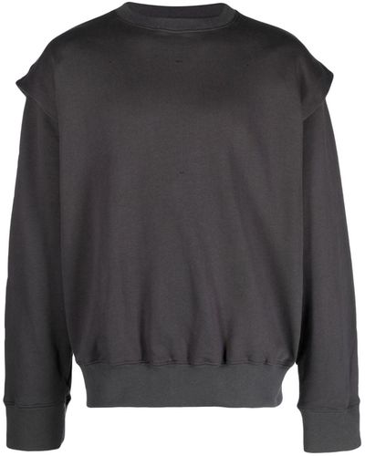 HELIOT EMIL Crew-neck Cotton Sweatshirt - Grey