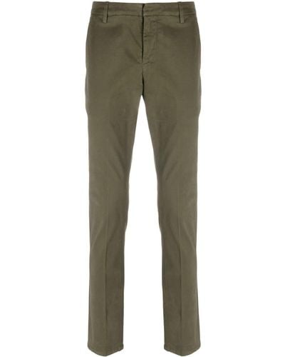 Dondup Slim-cut Cotton Trousers - Green