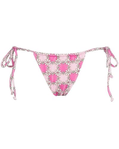 Frankie's Bikinis Bragas de bikini Tia con motivo floral - Rosa