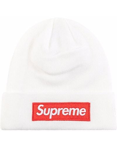 Supreme X New Era bonnet à logo Box - Blanc