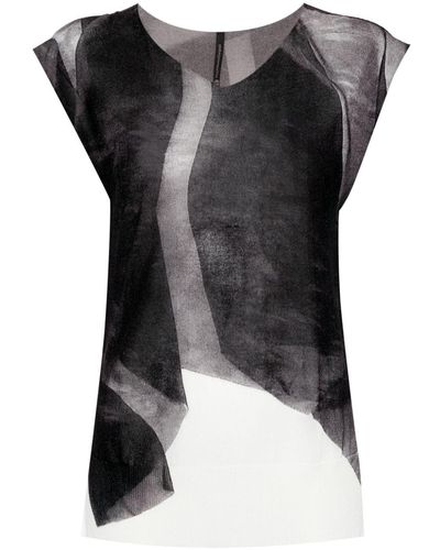Pierantoniogaspari Origami-print Knitted Vest - Black