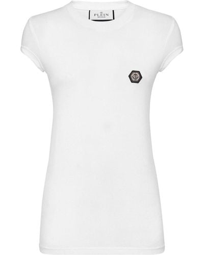 Philipp Plein Logo-patch Cotton T-shirt - White
