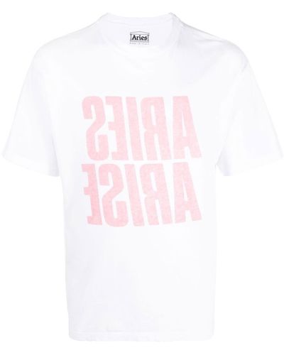 Aries T-shirt à imprimé graphique - Rose