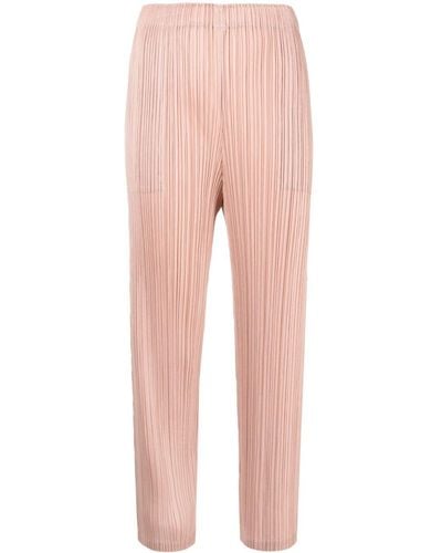 Pleats Please Issey Miyake Monthly Colors October Pleated Pants - Pink