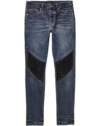 Purple Brand Panelled Skinny-cut Jeans - Blue