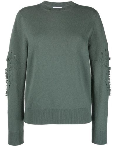 Barrie Round-neck Cashmere Sweater - Green