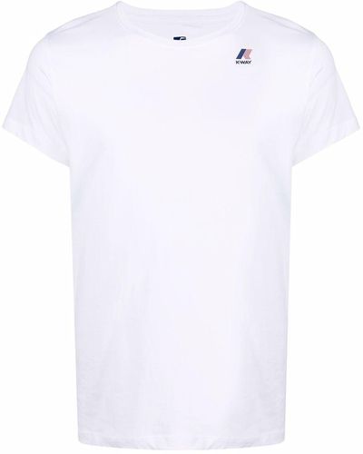 K-Way Logo Crew-neck T-shirt - White