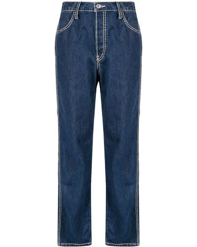 RE/DONE Jeans Met Contrasterend Stiksel - Blauw