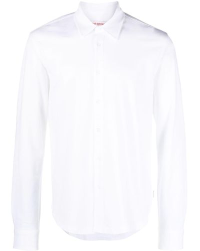 Orlebar Brown Camisa Giles de piqué - Blanco