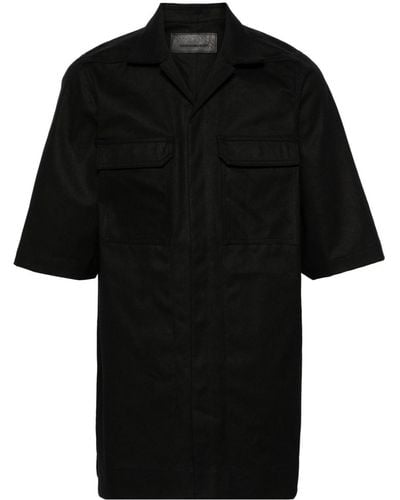 Rick Owens Camisa Magnum con aplique de presión - Negro