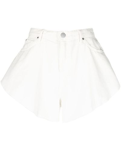 Pinko Pantalones vaqueros cortos acampanados - Blanco