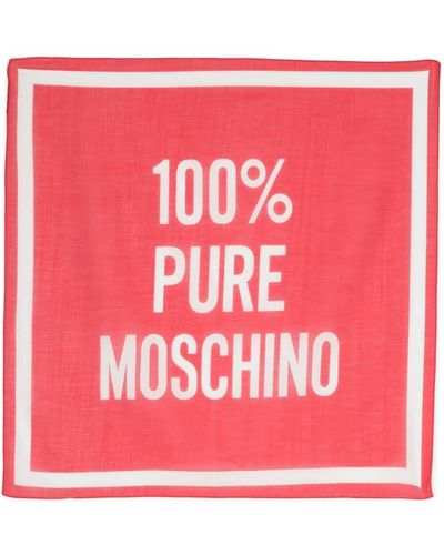 Moschino Sjaal Met Logo-jacquard - Roze