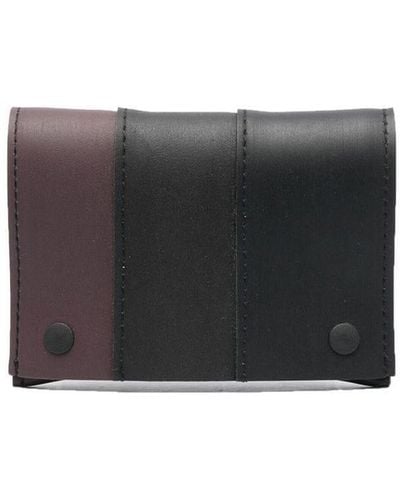 Sunnei Tri-colour Leather Wallet - Gray