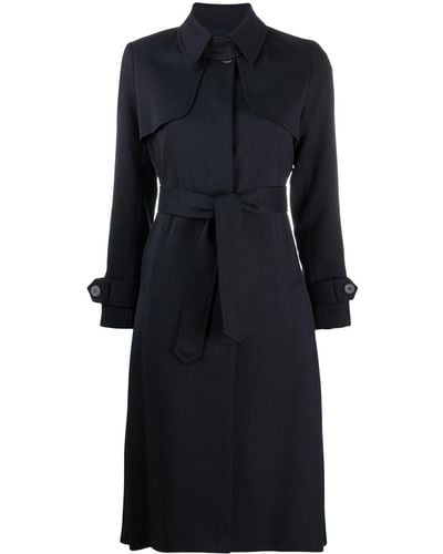 Sandro Belted Trench Coat - Blue