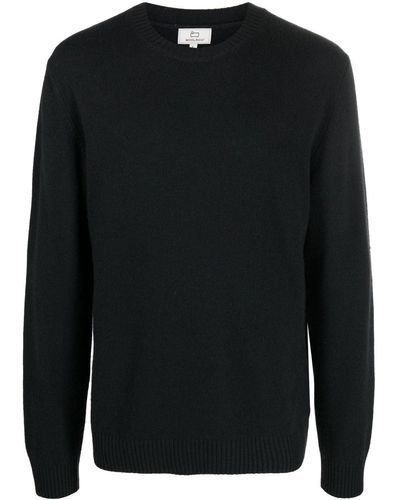 Woolrich Virgin Wool Crew-neck Sweater - Black