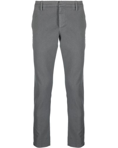 Dondup Tapered-leg chino trousers - Gris