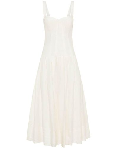 Nicholas Makenna Linen Dress - White