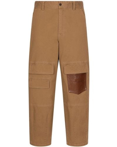 Dolce & Gabbana Cotton-blend Cargo Trousers - Natural