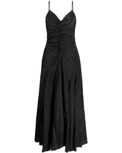 Rejina Pyo Gathered-detail Sleeveless Dress - Black