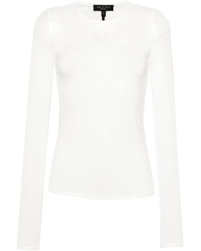 Rag & Bone Paneled Long-sleeve Top - White