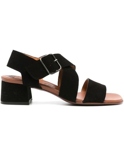 Chie Mihara 35mm Quisael Suede Sandals - Black