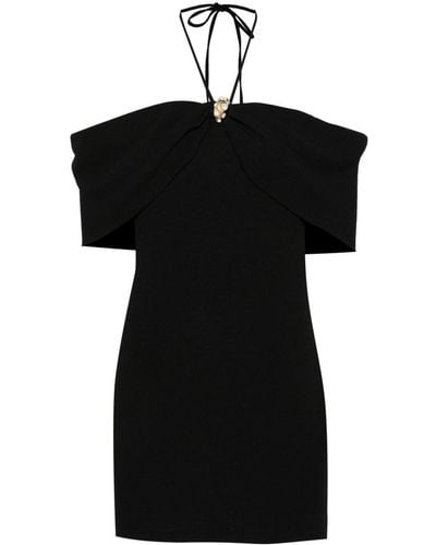 Blumarine Off-shoulder Crepe Minidress - Black