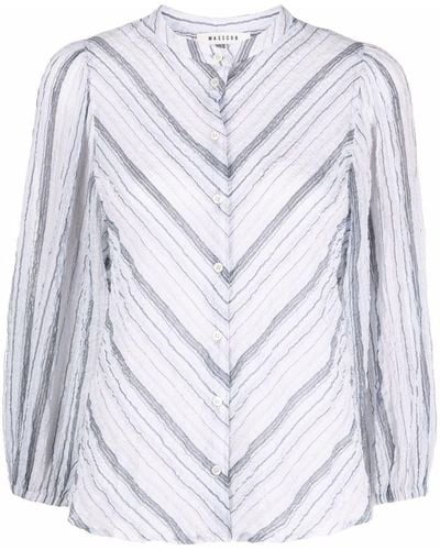 MASSCOB Striped Stretch-cotton Shirt - Grey