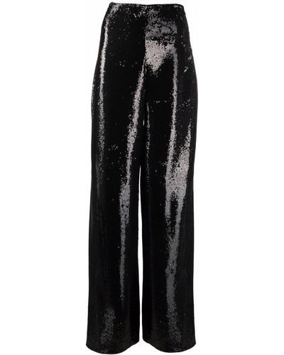 Philipp Plein Embellished Wide-leg Trousers - Black