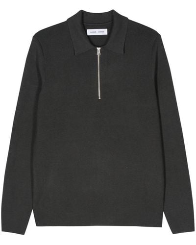 Samsøe & Samsøe Guna Knitted Polo Shirt - Black