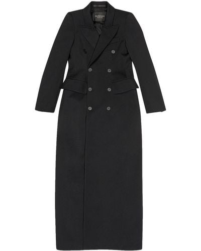 Balenciaga Abrigo con doble botonadura - Negro
