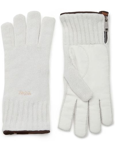 Zegna Oasi Cashmere Gloves - White