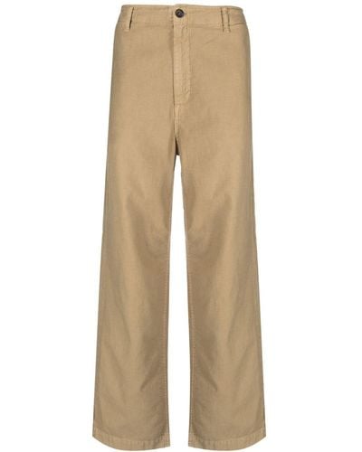 President's Mid-rise Wide-leg Pants - Natural