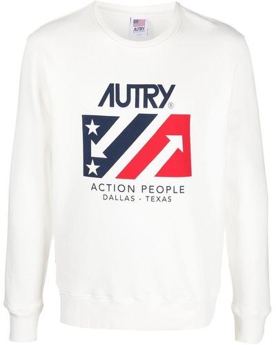 Autry Logo-print Cotton Sweatshirt - White