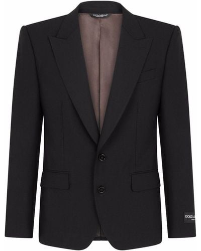 Dolce & Gabbana Einreihiger Sicilia-Fit-Anzug - Schwarz