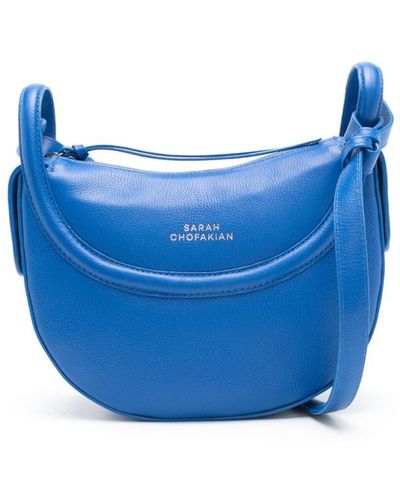 Sarah Chofakian Pollie Leather Crossbody Bag - Blue