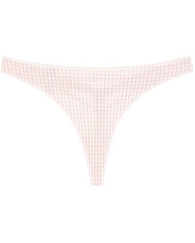 Marlies Dekkers Gloria Houndstooth-pattern Thong - Pink