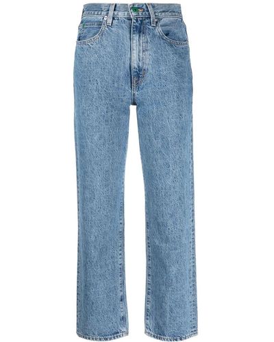 SLVRLAKE Denim High-waisted Cropped Jeans - Blue