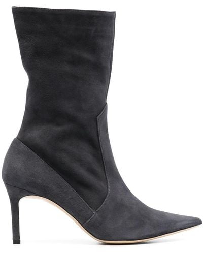 P.A.R.O.S.H. Stivale 80mm Suede Ankle Boots - Black