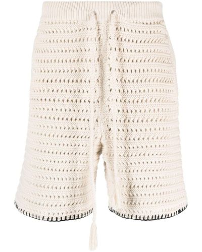 Alanui Pantalones cortos de ganchillo con cordones - Blanco
