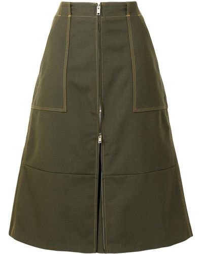 Ambush A-line Midi Skirt - Green