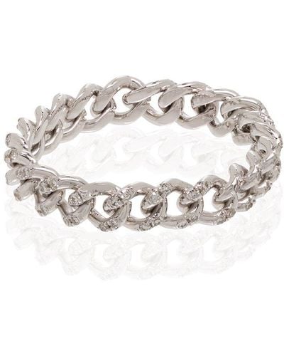 SHAY 18kt White Gold Diamond Chain-link Ring