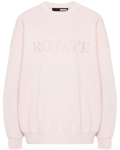 ROTATE BIRGER CHRISTENSEN Logo-embroidered Sweatshirt - Pink
