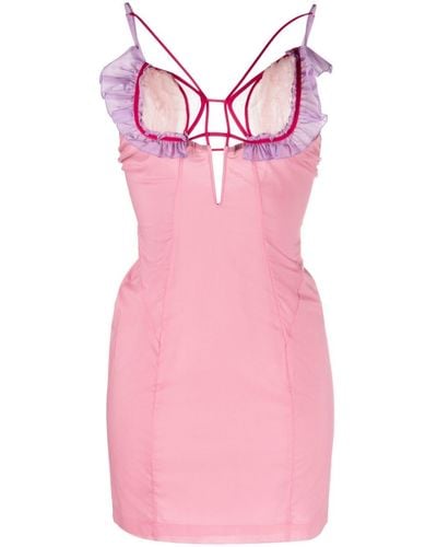 Nensi Dojaka Amfar Cut-out Mini Dress - Pink