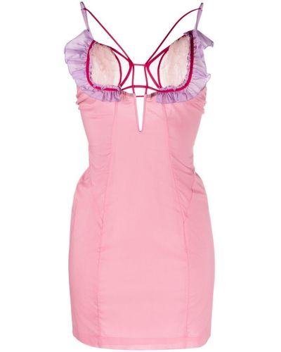 Nensi Dojaka Tweed Mini-jurk - Roze
