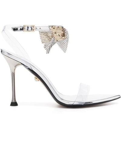 ALEVI 110mm Crystal Court Shoes - White