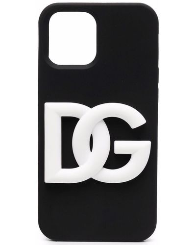 Dolce & Gabbana Debossed-logo Iphone12 Prox Max Cover - Black