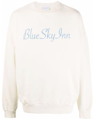 BLUE SKY INN Logo-embroidered Cotton Sweatshirt - Multicolour